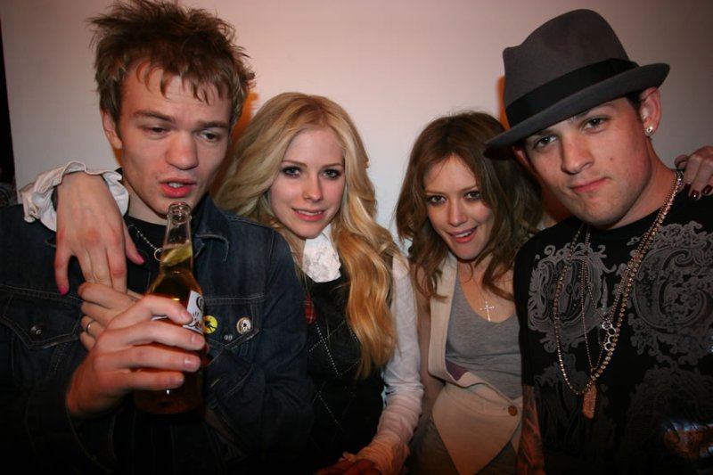 Zlava:Deryck,Avril,Hilary,Joel